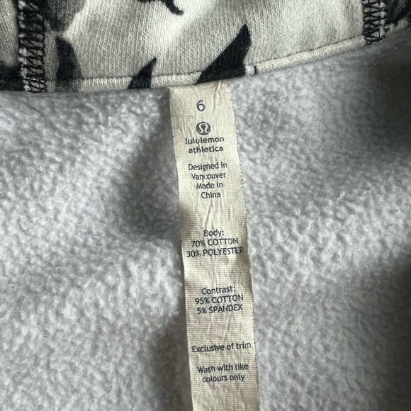 Lululemon Black + White Floral Scuba Hoodie - Picture 2 of 11